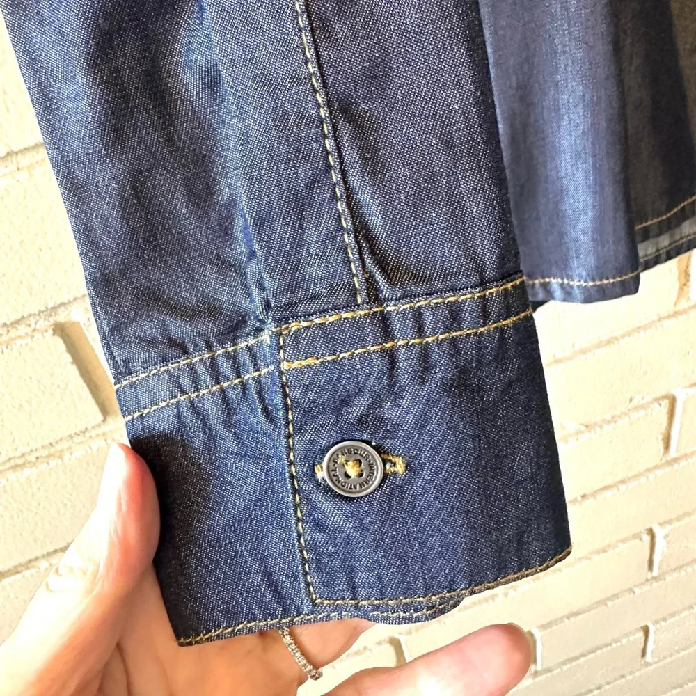 Barbour Classic lightweight Denim Shirt NWOT Size 8 - Picture 5 of 11